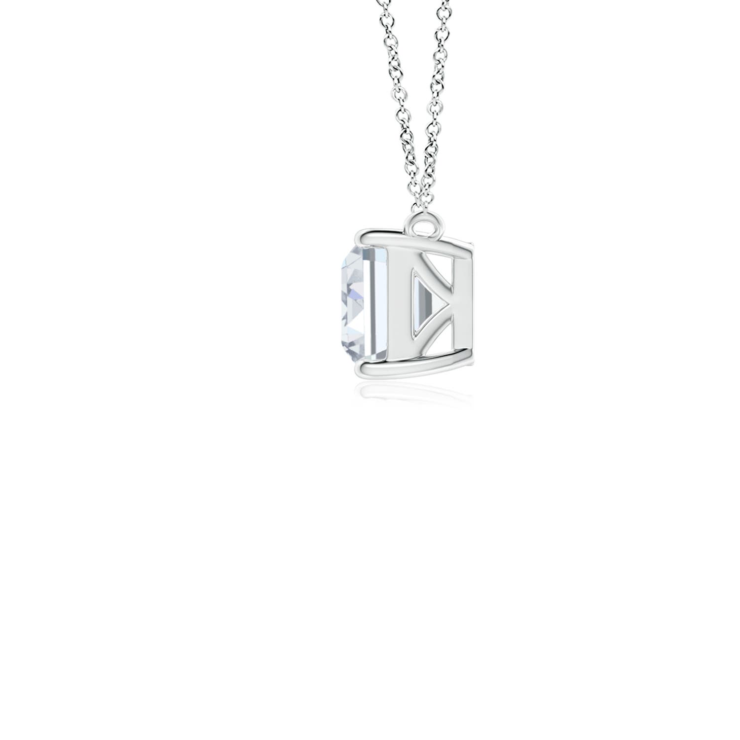 6.5x4mm FGVS East-West Emerald-Cut Lab-Grown Diamond Solitaire Pendant in 18CT White Gold - side 3