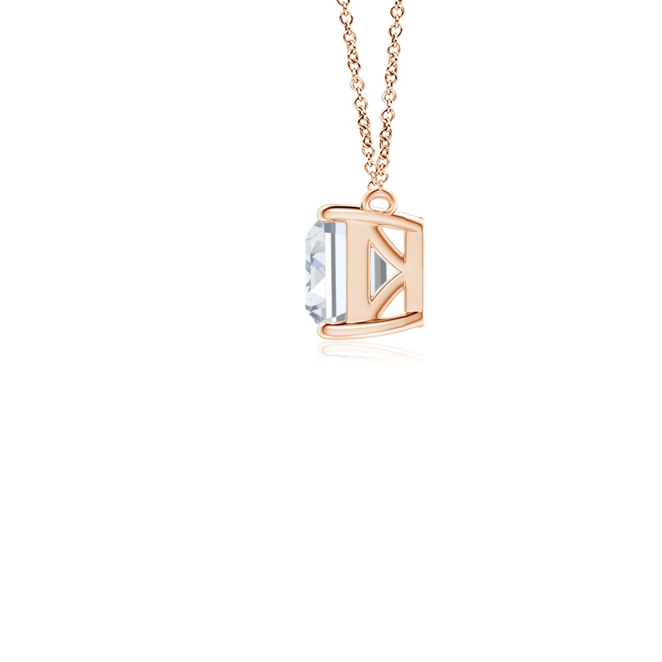 6.5x4mm FGVS East-West Emerald-Cut Lab-Grown Diamond Solitaire Pendant in Rose Gold side 199