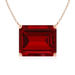 Emerald Cut Lab-Grown Lab Grown Ruby