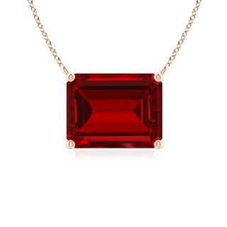 Emerald Cut Lab-Grown Lab Grown Ruby