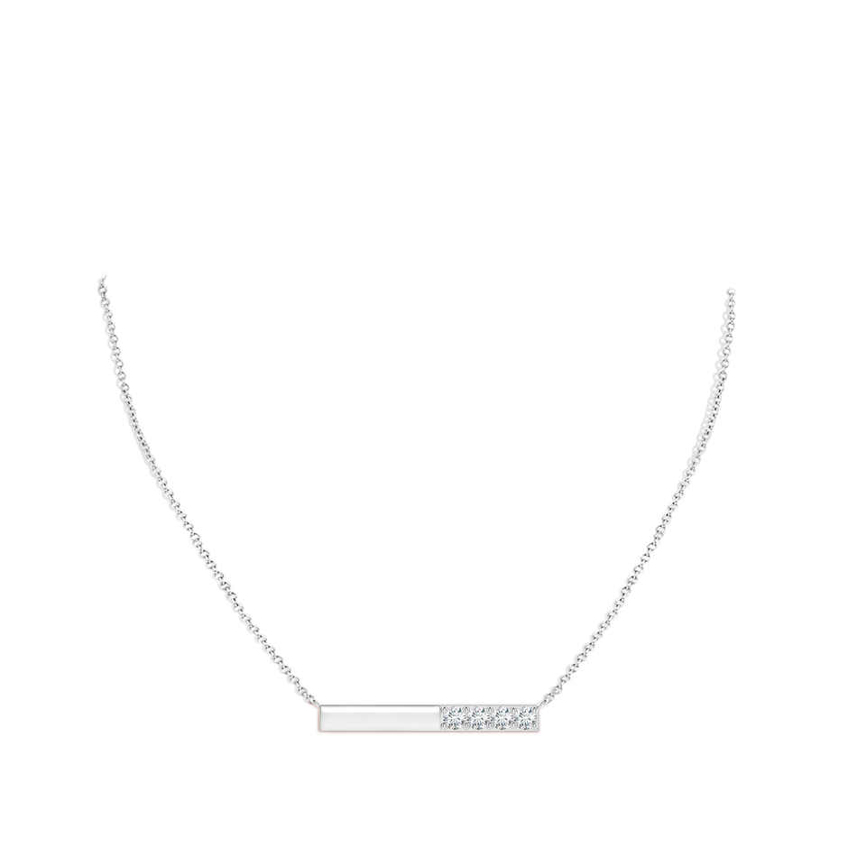 4mm FGVS Lab-Grown Prong-Set Round Diamond Bar Necklace in White Gold pen