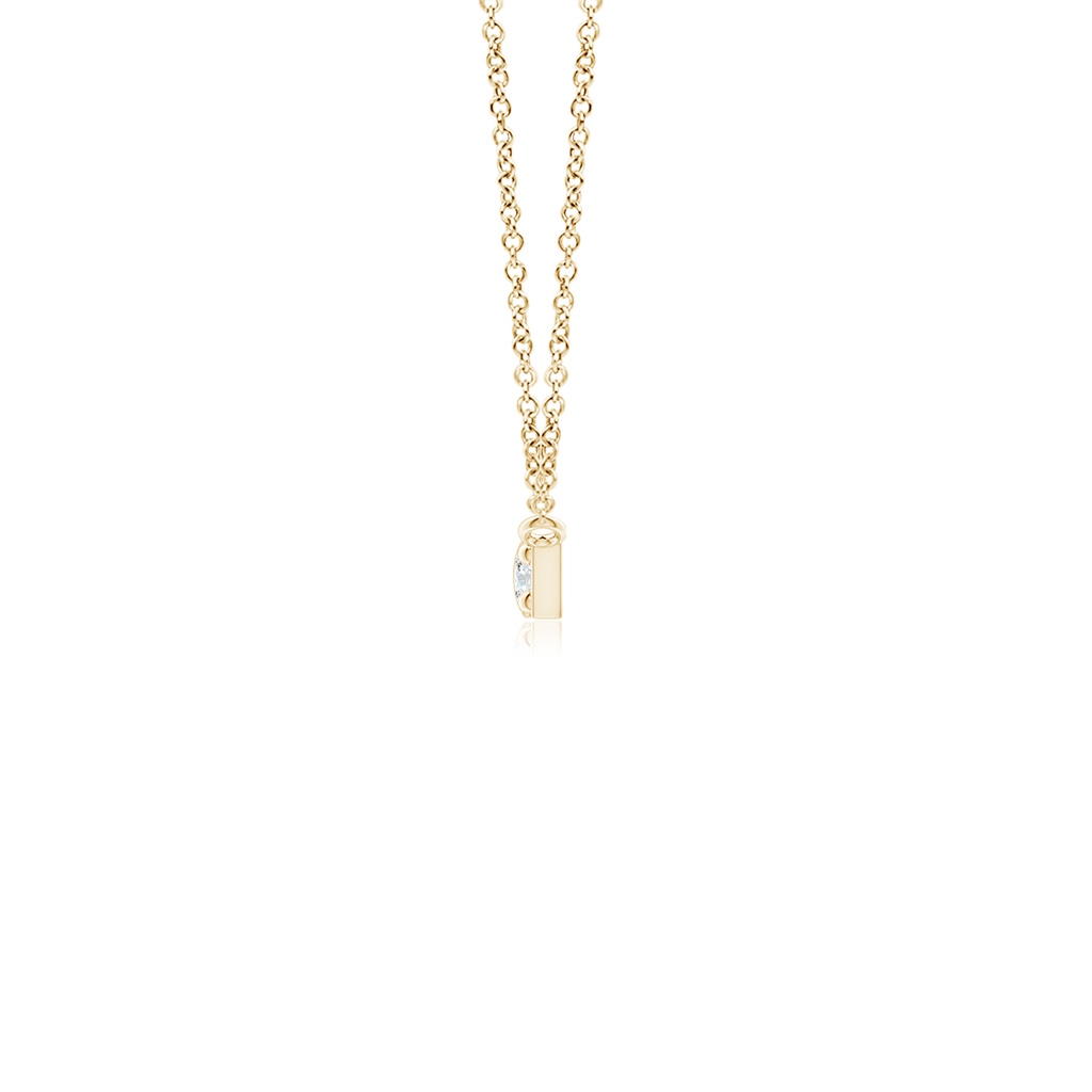4mm FGVS Lab-Grown Prong-Set Round Diamond Bar Necklace in Yellow Gold - side 199