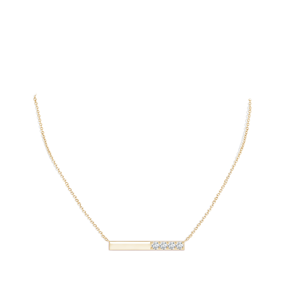 4mm FGVS Lab-Grown Prong-Set Round Diamond Bar Necklace in Yellow Gold pen