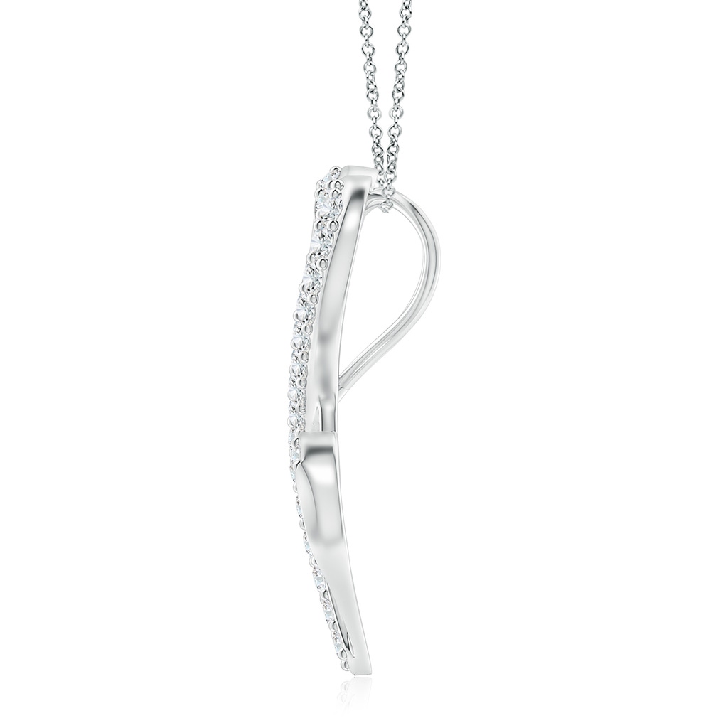 2.25mm FGVS Lab-Grown Diamond Double Heart Infinity Pendant in White Gold - side 199