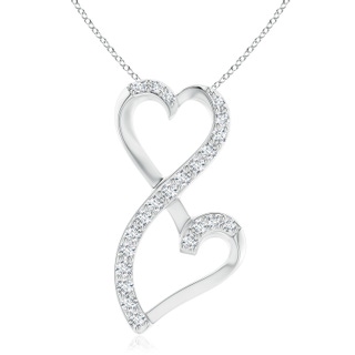 2.6mm FGVS Lab-Grown Diamond Double Heart Infinity Pendant in P950 Platinum