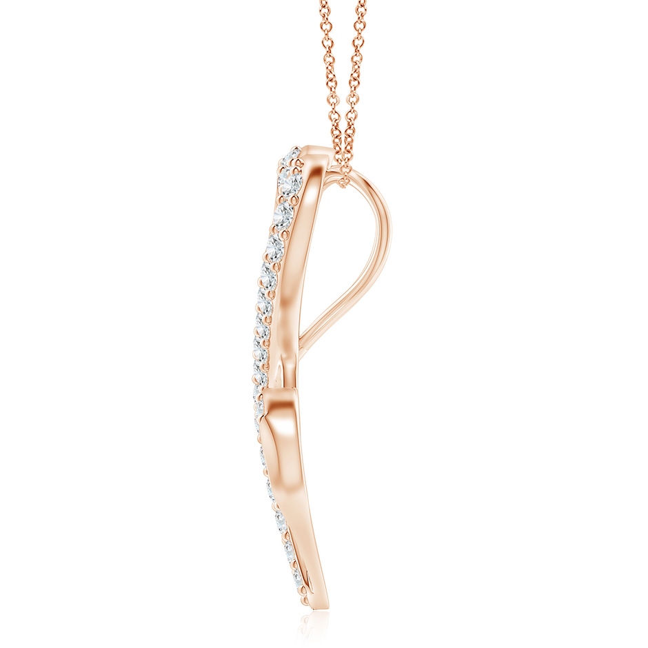 2.6mm FGVS Lab-Grown Diamond Double Heart Infinity Pendant in Rose Gold side 199