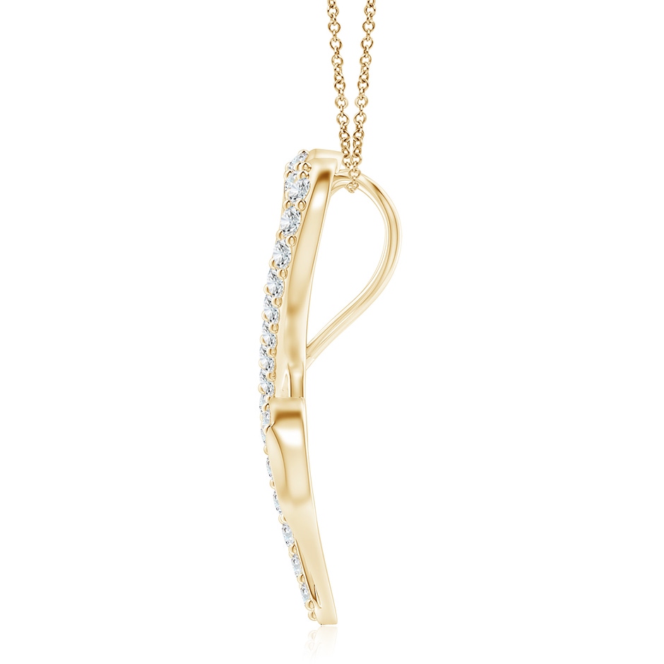 2.6mm FGVS Lab-Grown Diamond Double Heart Infinity Pendant in Yellow Gold side 199