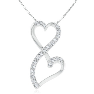 2.9mm FGVS Lab-Grown Diamond Double Heart Infinity Pendant in P950 Platinum