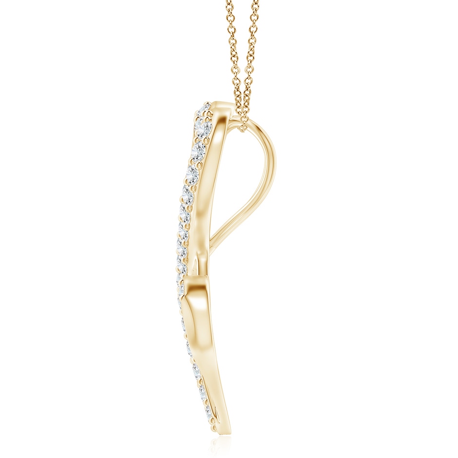 2.9mm FGVS Lab-Grown Diamond Double Heart Infinity Pendant in Yellow Gold side 199