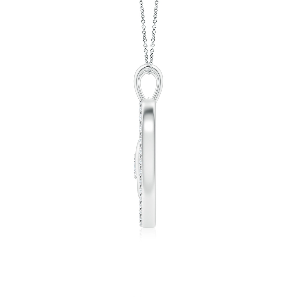 4.3mm FGVS Lab-Grown Diamond Heart & Baby Feet Pendant in White Gold - side 199