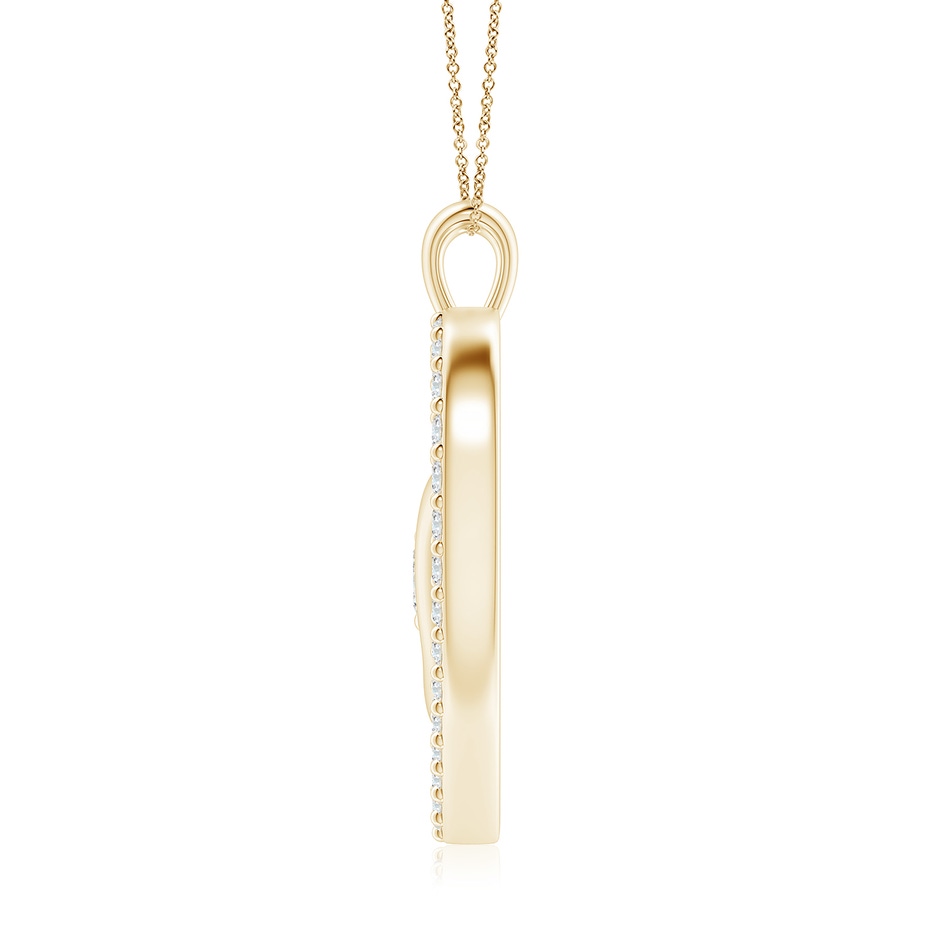 5.4mm FGVS Lab-Grown Diamond Heart & Baby Feet Pendant in 18K Yellow Gold side 199