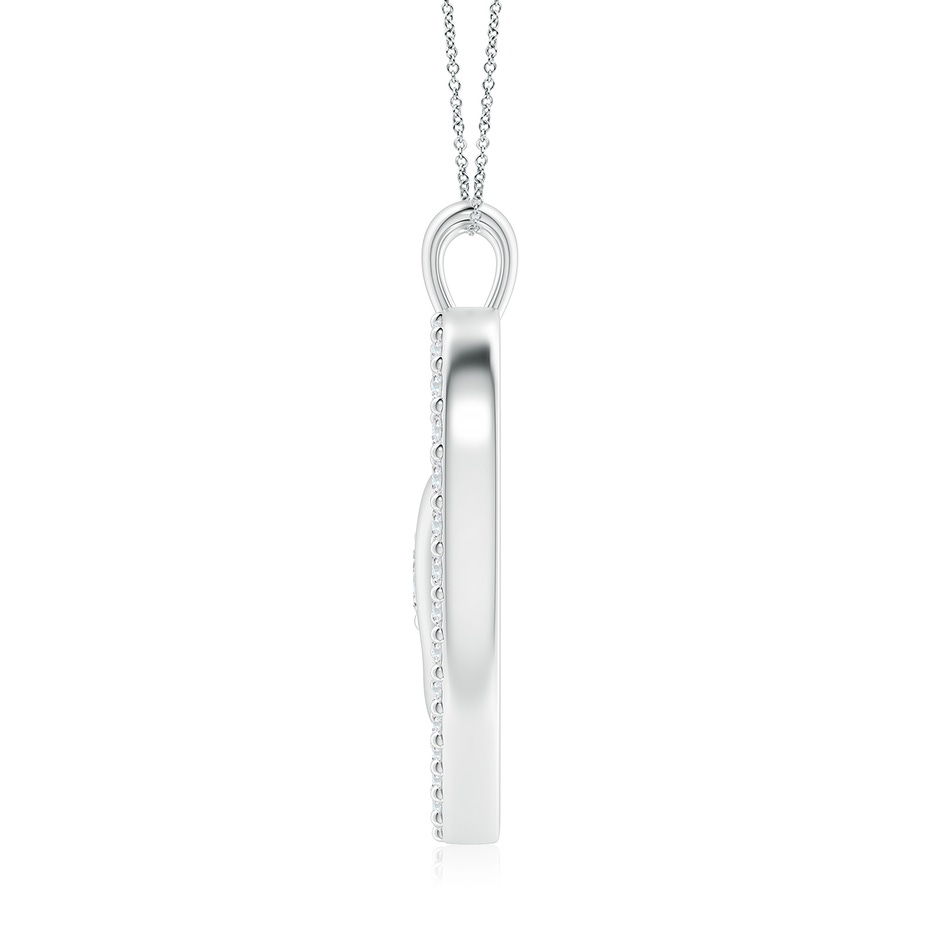 5.4mm FGVS Lab-Grown Diamond Heart & Baby Feet Pendant in White Gold side 199