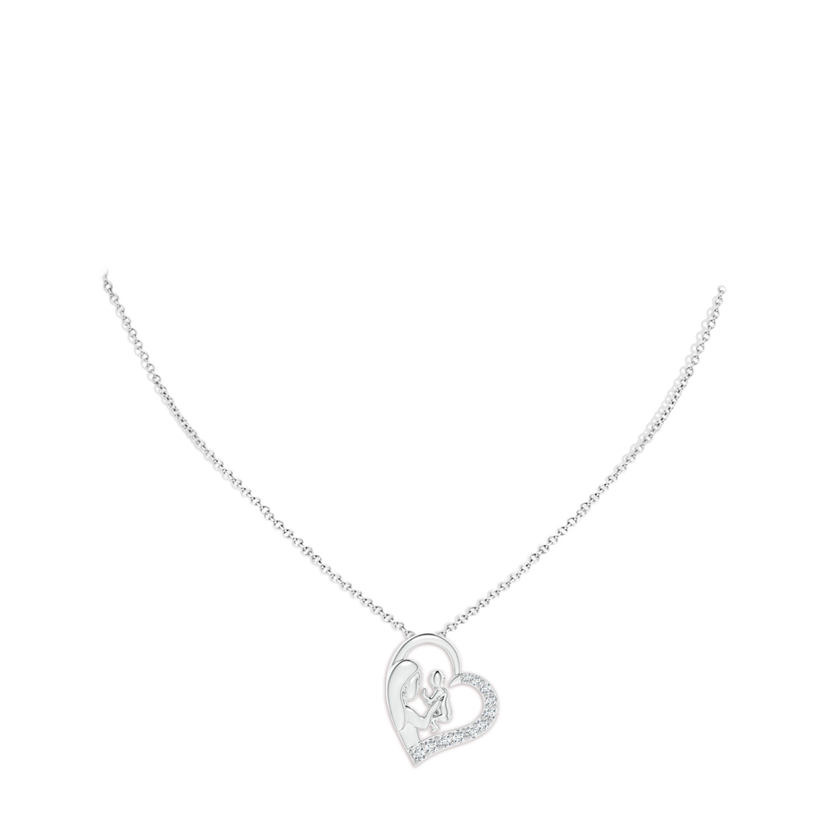 2mm FGVS Lab-Grown Diamond Heart Mother & Baby Pendant in P950 Platinum pen