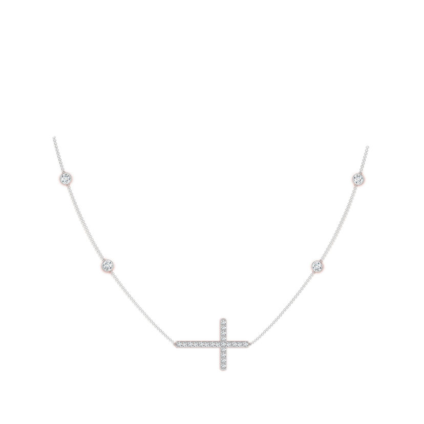 La Jollaさん専用 Lab-Grown Diamond Sideways Cross Station Necklace