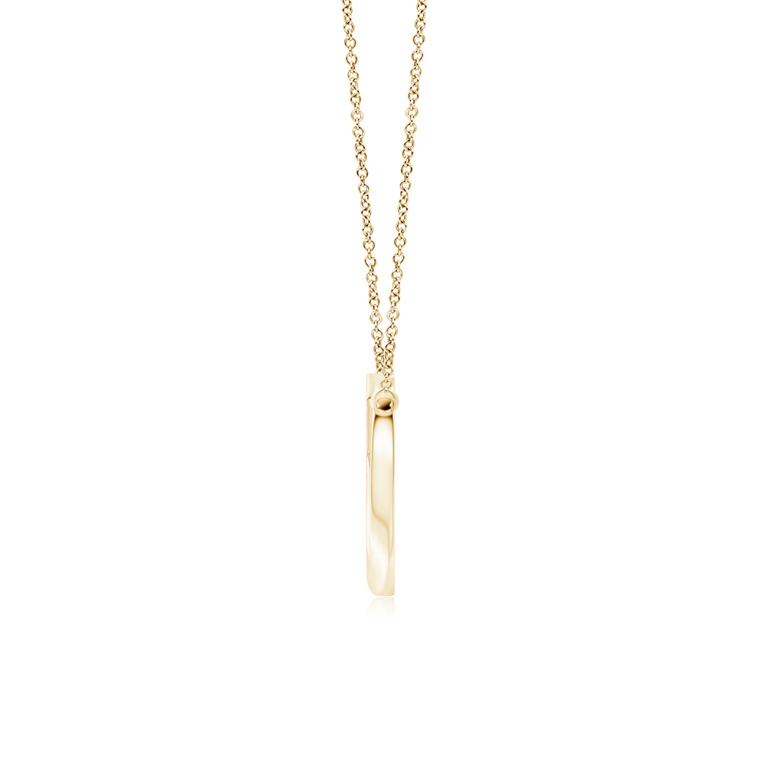 2.2mm FGVS Lab-Grown Pave-Set Diamond Sideways Infinity Cross Pendant in 18K Yellow Gold
