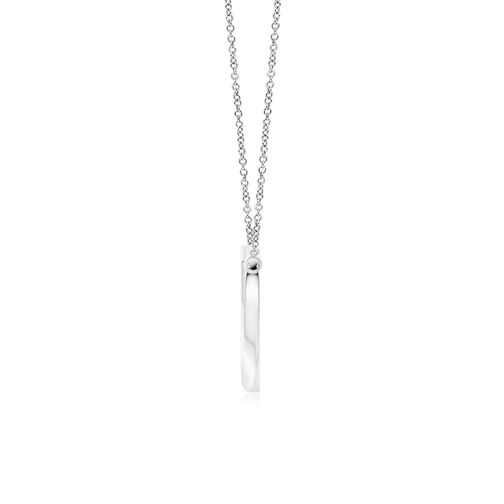 2.2mm FGVS Lab-Grown Pave-Set Diamond Sideways Infinity Cross Pendant in White Gold - side 199