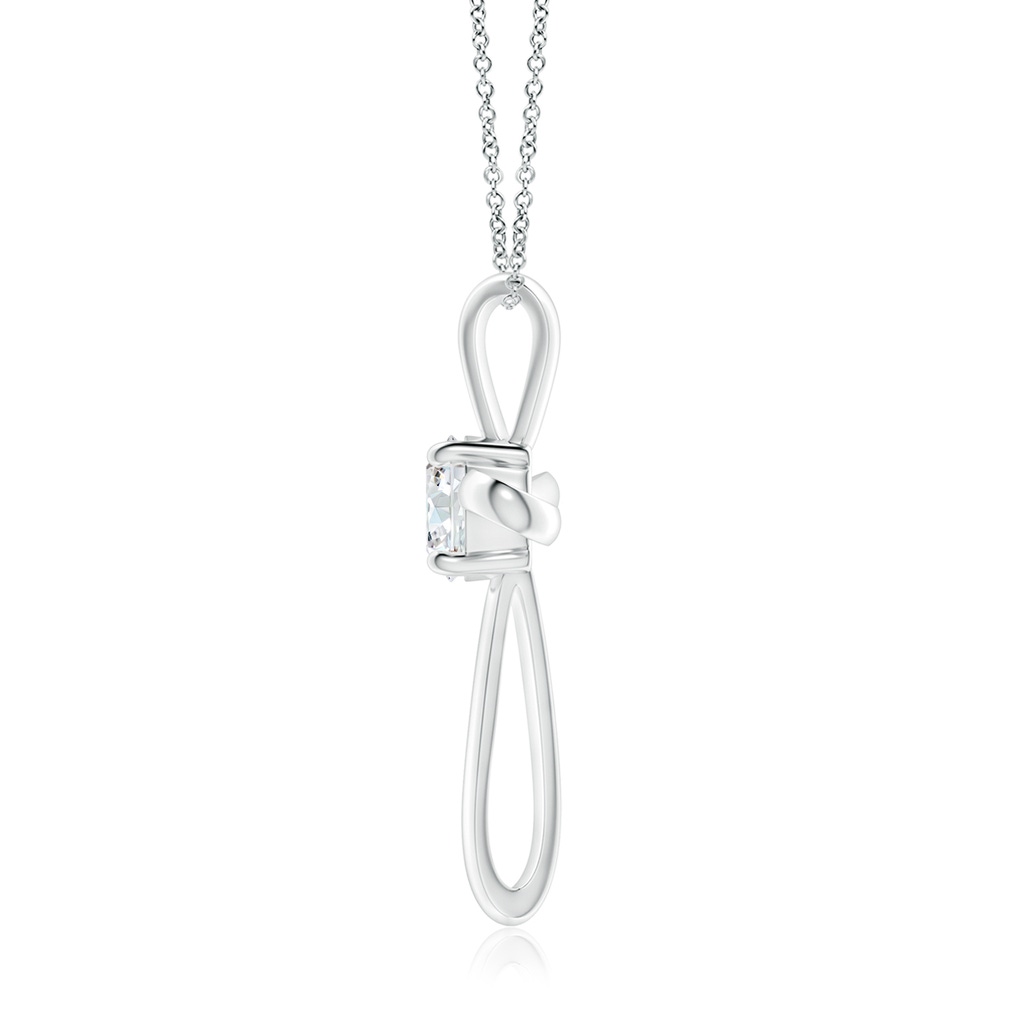 6.4mm FGVS Lab-Grown Diamond Ribbon Twist Cross Pendant in P950 Platinum - side 199