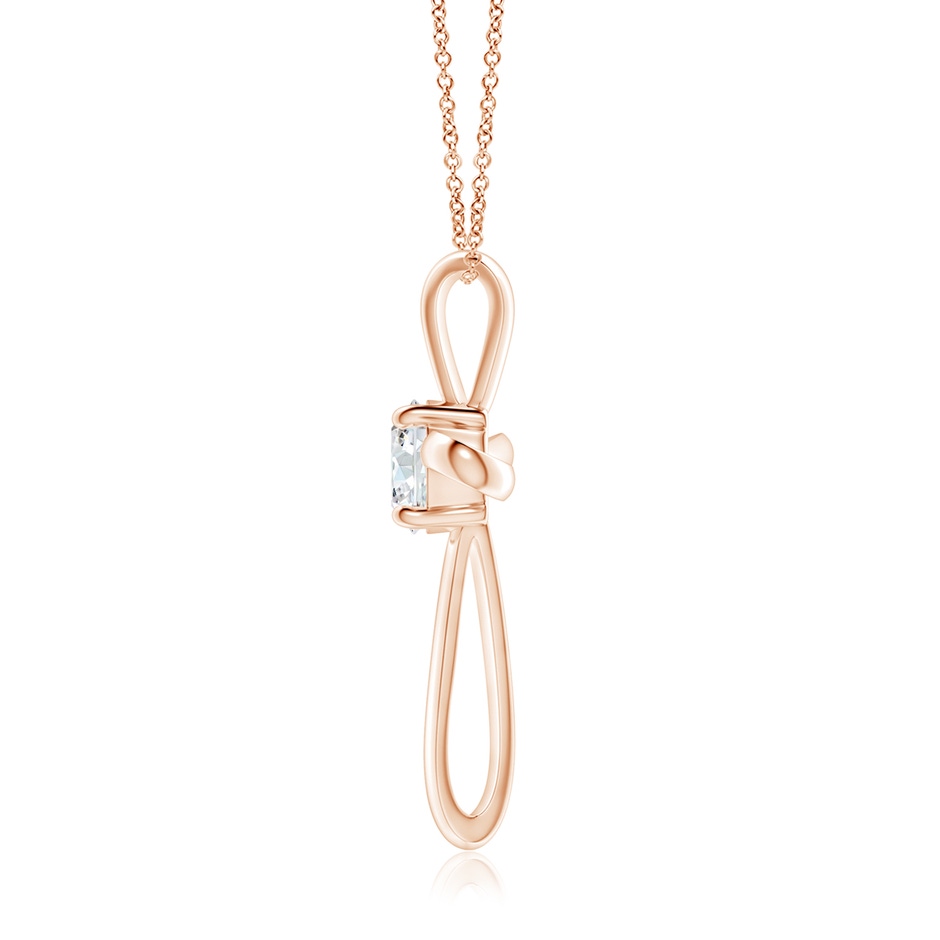 6.4mm FGVS Lab-Grown Diamond Ribbon Twist Cross Pendant in Rose Gold side 199