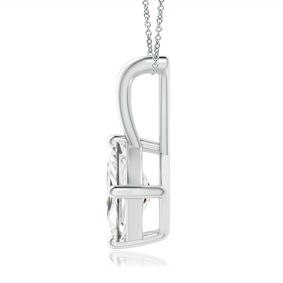 5.5mm FGVS Lab-Grown Prong-Set Princess-Cut Diamond Solitaire V-Bale Pendant in White Gold side 199