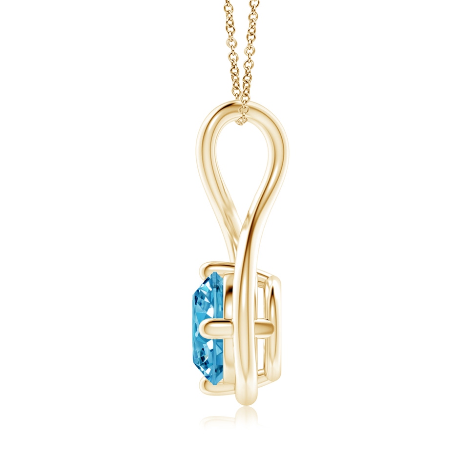 8mm Labgrown Solitaire Lab-Grown Fancy Intense Blue Diamond Twist Bale Pendant in Yellow Gold side 199