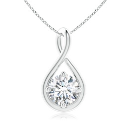 Solitaire Platinum Lab Grown Diamond Necklaces & Pendants