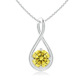 Round Fancy Intense, VS Lab Grown Yellow Diamond