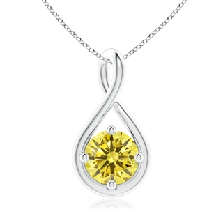 Round Fancy Intense, VS Lab Grown Yellow Diamond