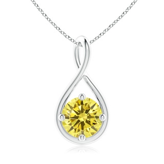 Round Fancy Intense, VS Lab Grown Yellow Diamond