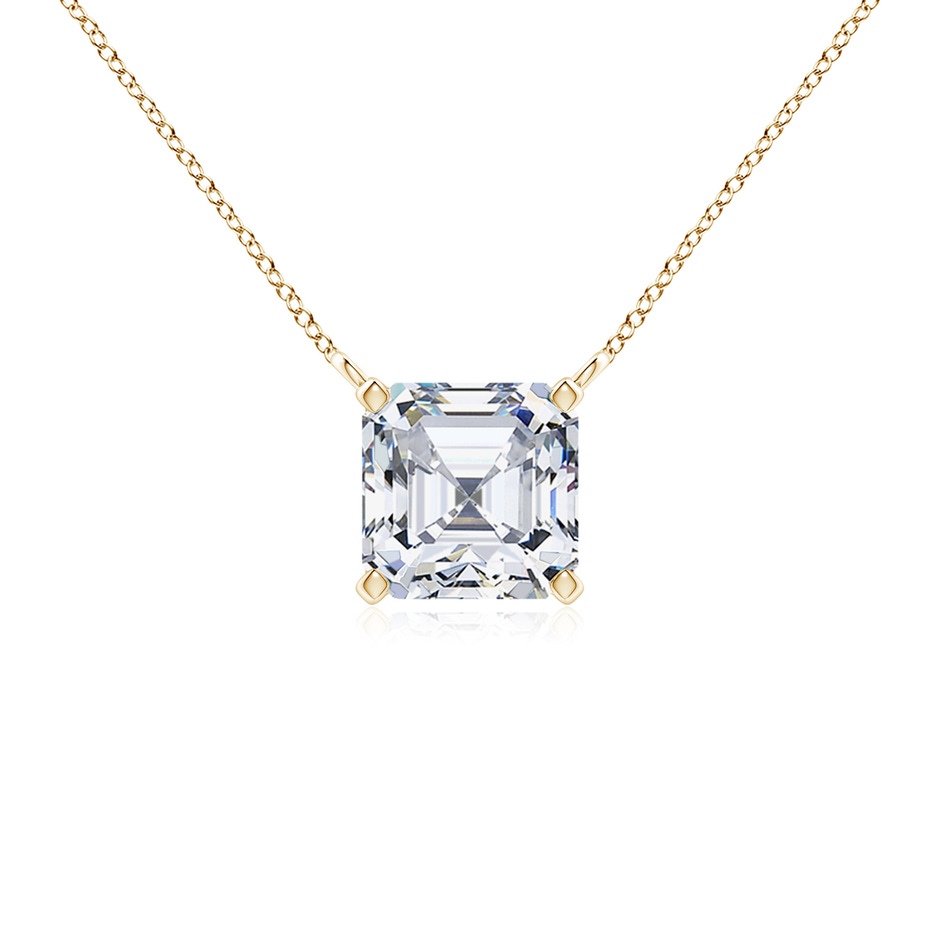 5.1mm FGVS Lab-Grown Asscher-Cut Diamond Solitaire Pendant in Yellow Gold 