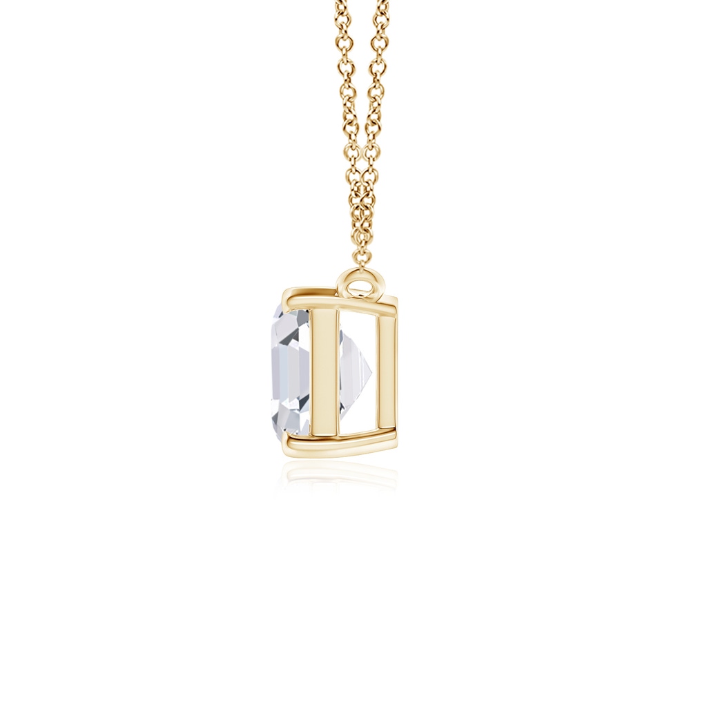 5.1mm FGVS Lab-Grown Asscher-Cut Diamond Solitaire Pendant in Yellow Gold - side 199