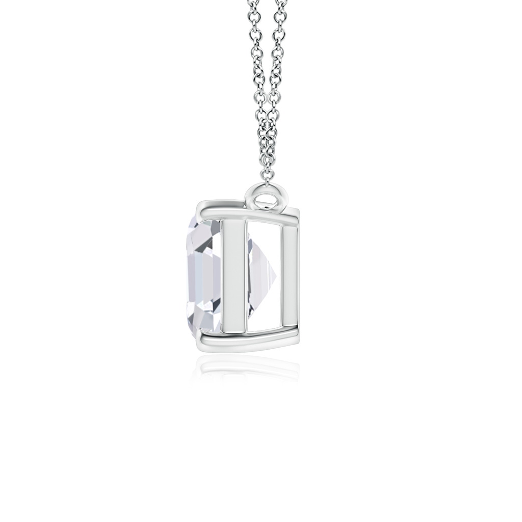 7mm FGVS Lab-Grown Asscher-Cut Diamond Solitaire Pendant in P950 Platinum - side 199