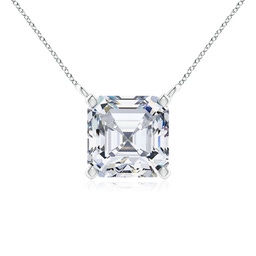 Asscher Lab Grown Diamond Solitaire Necklaces & Pendants