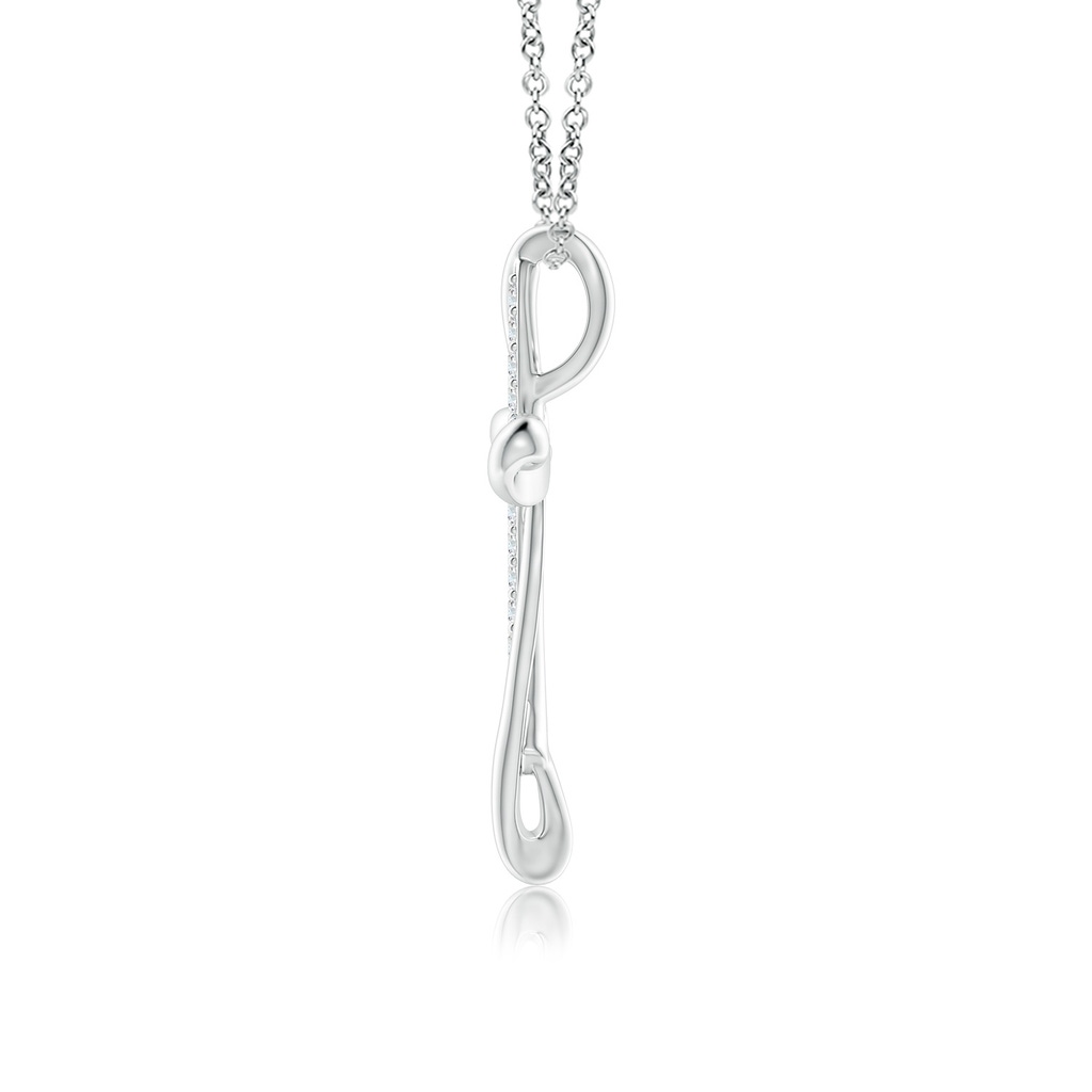 1.2mm FGVS Lab-Grown Diamond Ribbon Cross Pendant in P950 Platinum - side 199