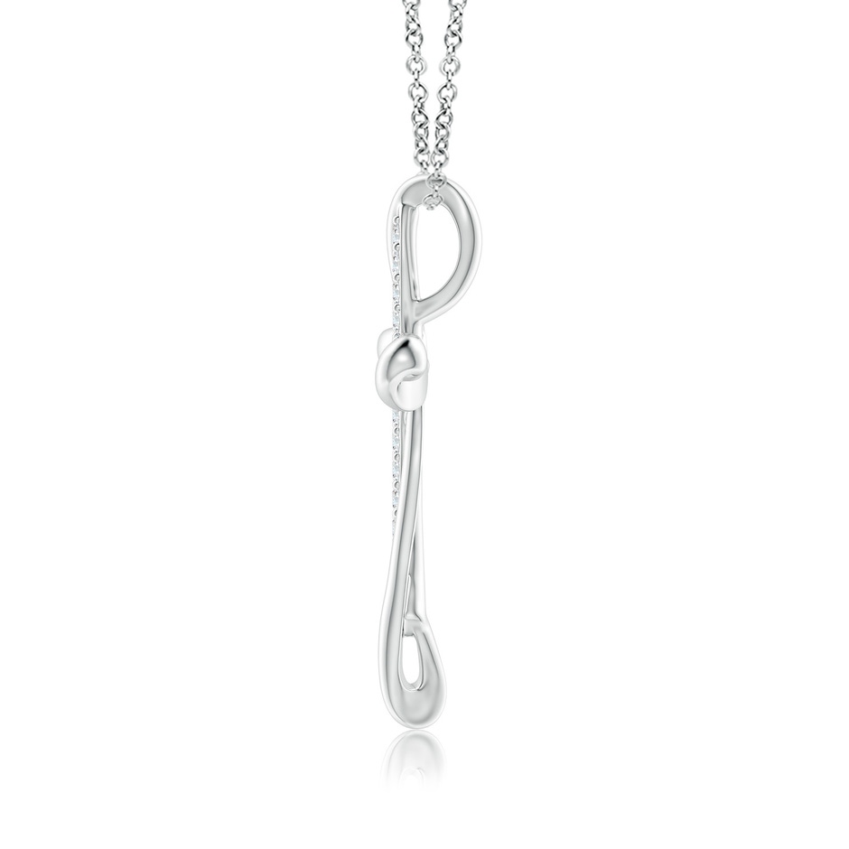 1.3mm FGVS Lab-Grown Diamond Ribbon Cross Pendant in White Gold side 199
