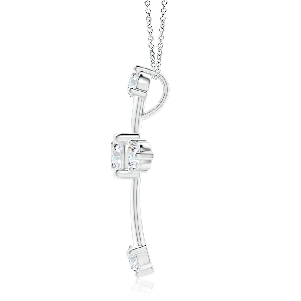 5.9mm FGVS Lab-Grown Classic Diamond Budded Cross Pendant in White Gold - side 199