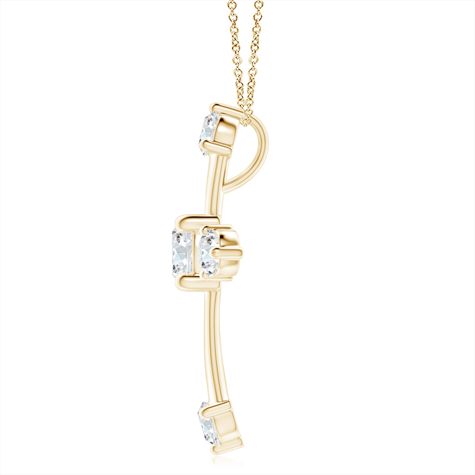 6.4mm FGVS Lab-Grown Classic Diamond Budded Cross Pendant in Yellow Gold side 199