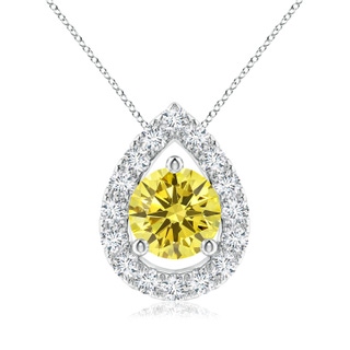 Round Fancy Intense, VS Lab Grown Yellow Diamond