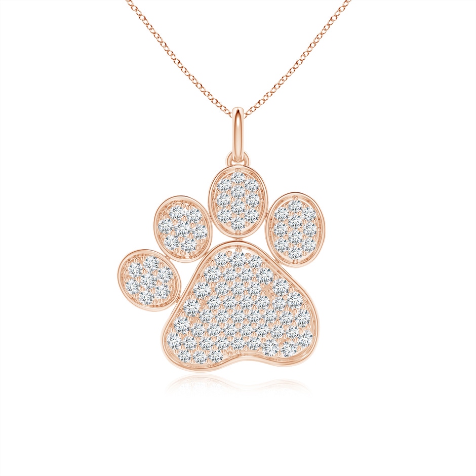 1.9mm FGVS Lab-Grown Pave-Set Diamond Paw Pendant in Rose Gold 