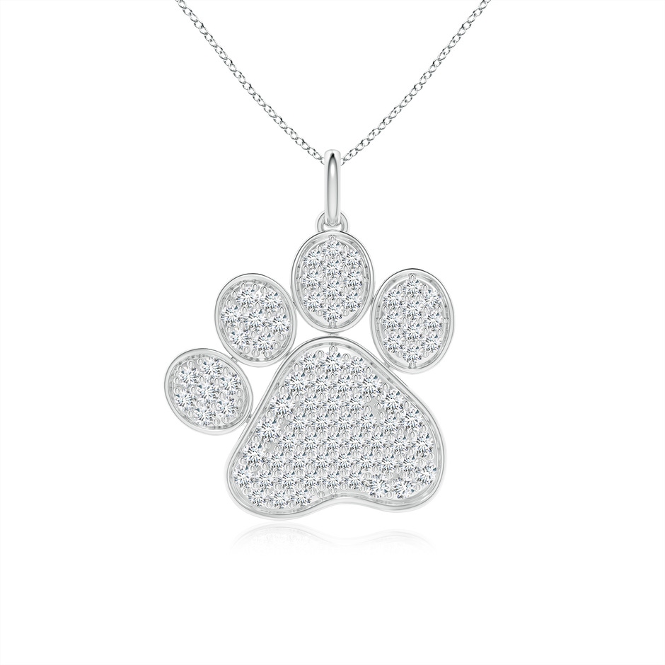 1.9mm FGVS Lab-Grown Pave-Set Diamond Paw Pendant in White Gold 