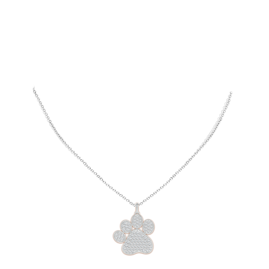 1.9mm FGVS Lab-Grown Pave-Set Diamond Paw Pendant in White Gold pen