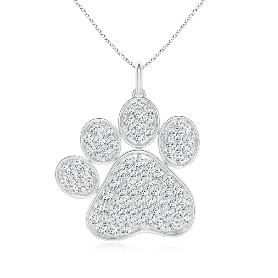 2mm FGVS Lab-Grown Pave-Set Diamond Paw Pendant in White Gold 
