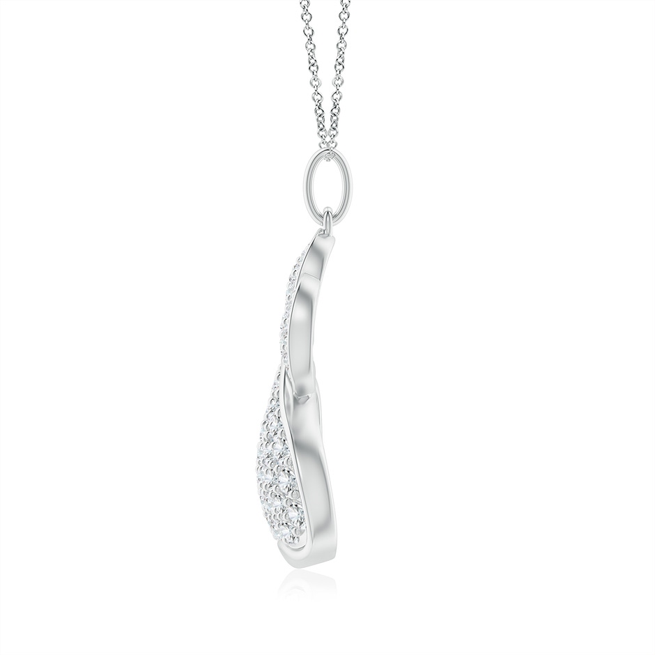2mm FGVS Lab-Grown Pave-Set Diamond Paw Pendant in White Gold side 199