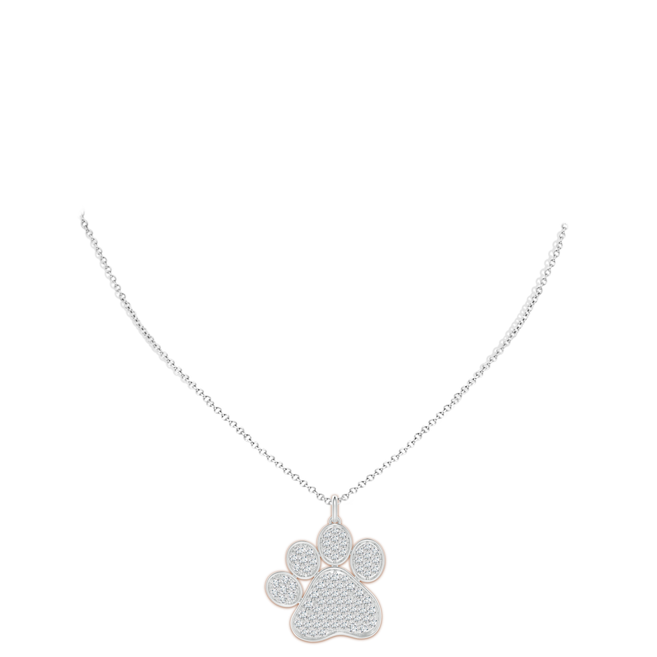 2mm FGVS Lab-Grown Pave-Set Diamond Paw Pendant in White Gold pen