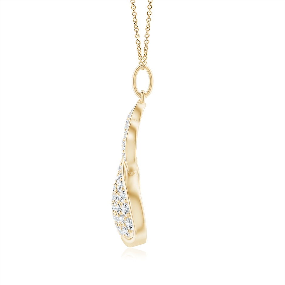 2mm FGVS Lab-Grown Pave-Set Diamond Paw Pendant in Yellow Gold side 199