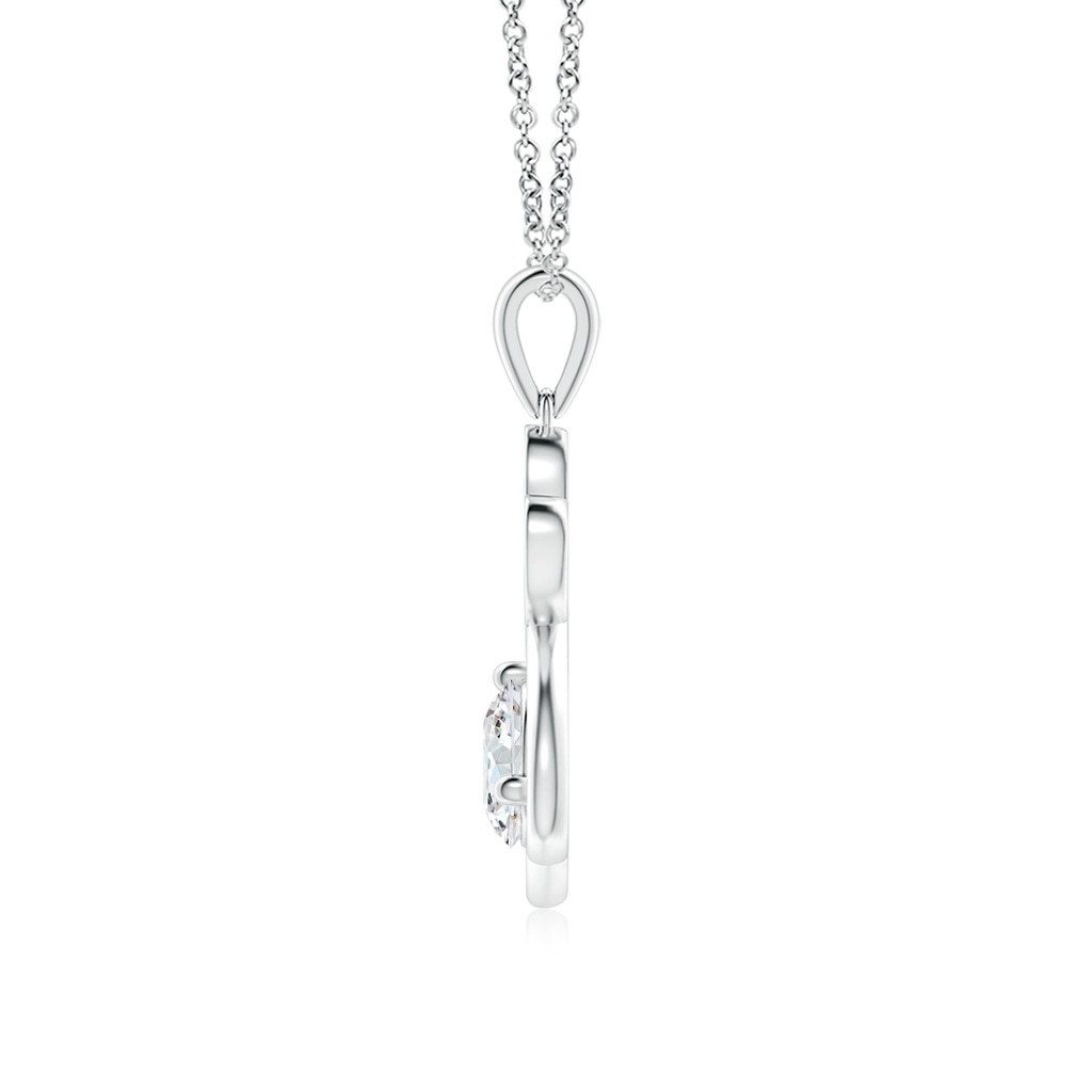 5.1mm FGVS Lab-Grown Diamond Paw Print Pendant in White Gold - side 199