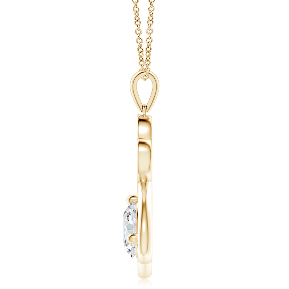 6.4mm FGVS Lab-Grown Diamond Paw Print Pendant in 18K Yellow Gold side 199