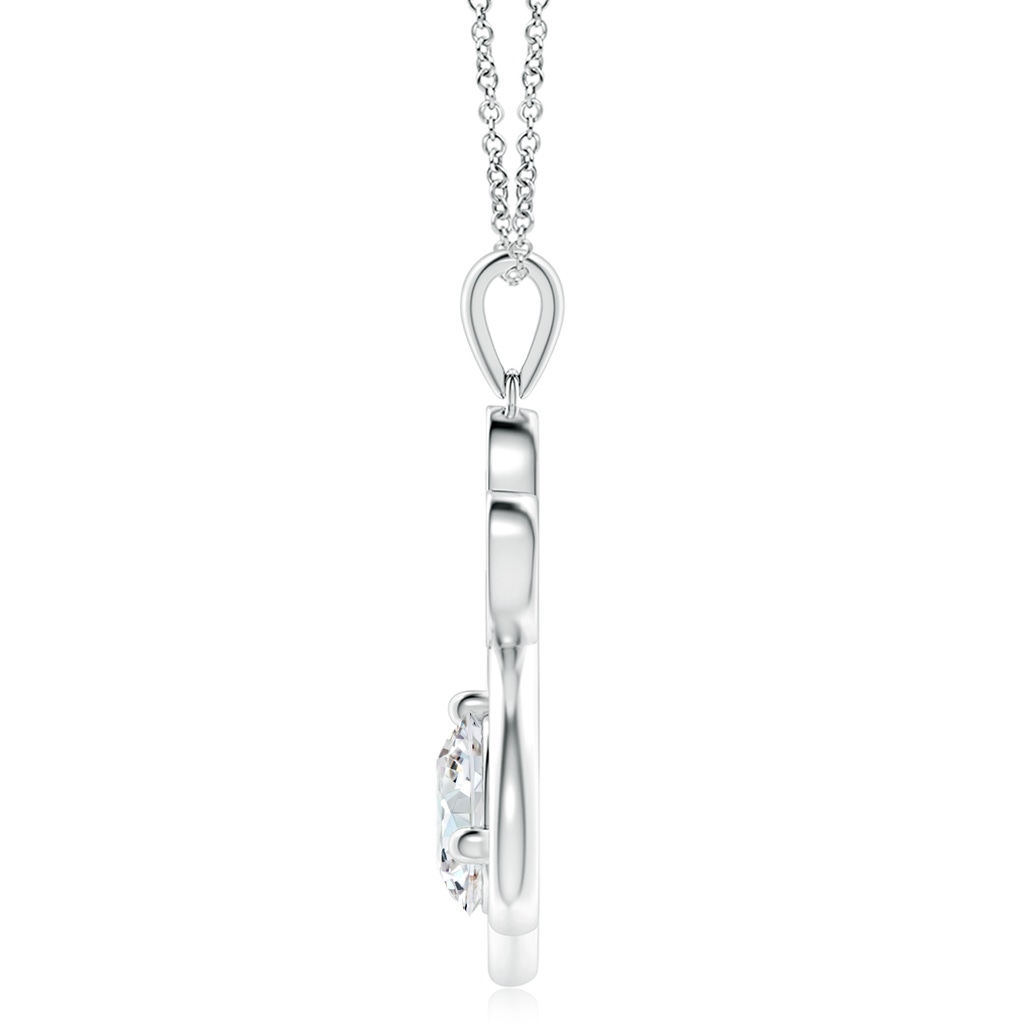 6.4mm FGVS Lab-Grown Diamond Paw Print Pendant in P950 Platinum - side 199