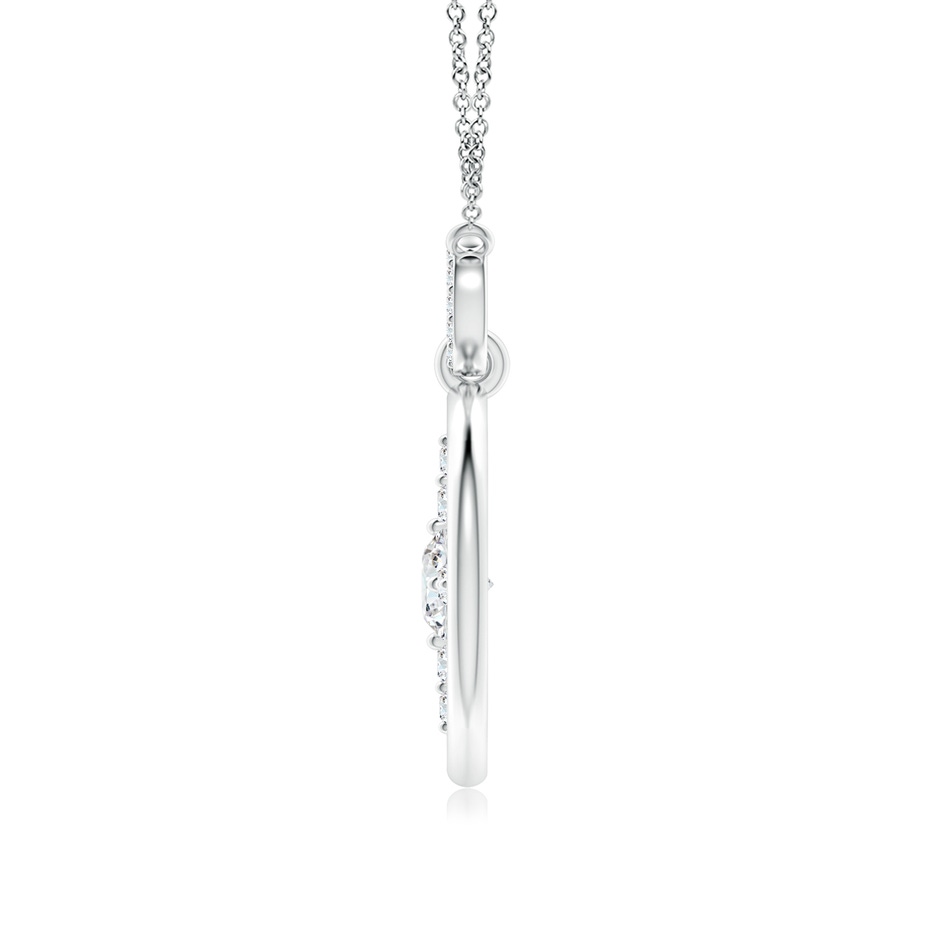 5.9mm FGVS Lab-Grown Diamond Compass Pendant in White Gold side 199
