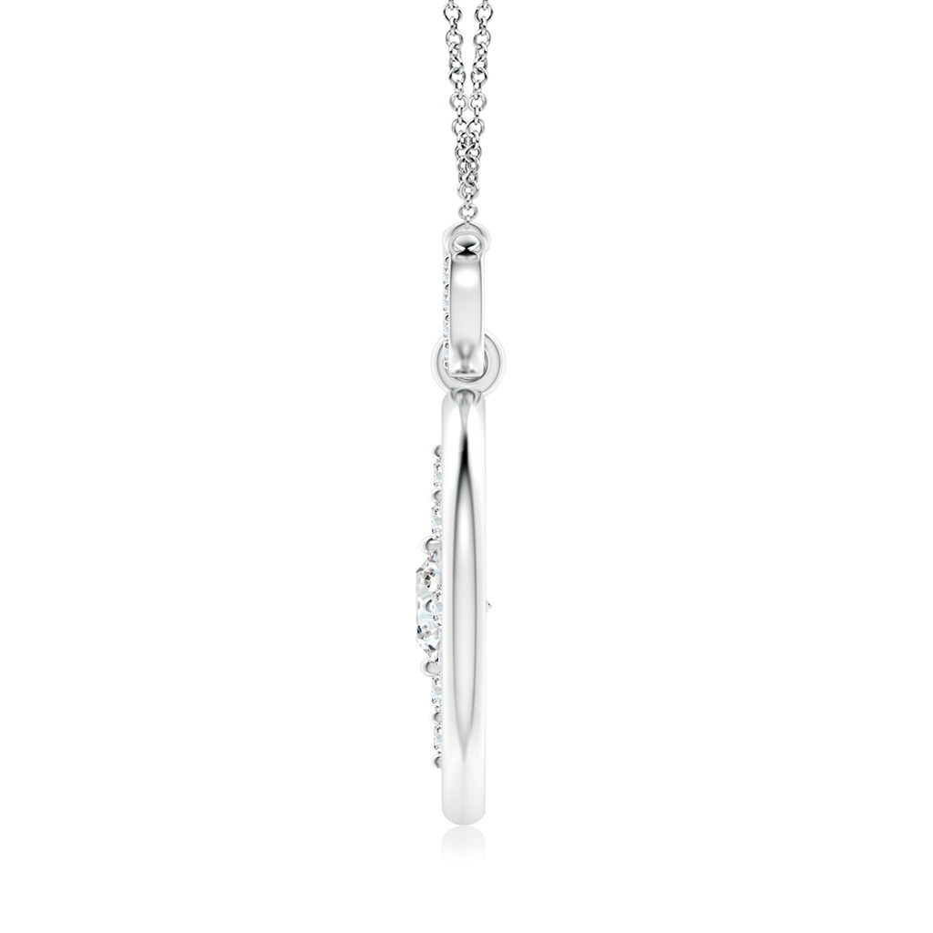 6.4mm FGVS Lab-Grown Diamond Compass Pendant in P950 Platinum - side 199