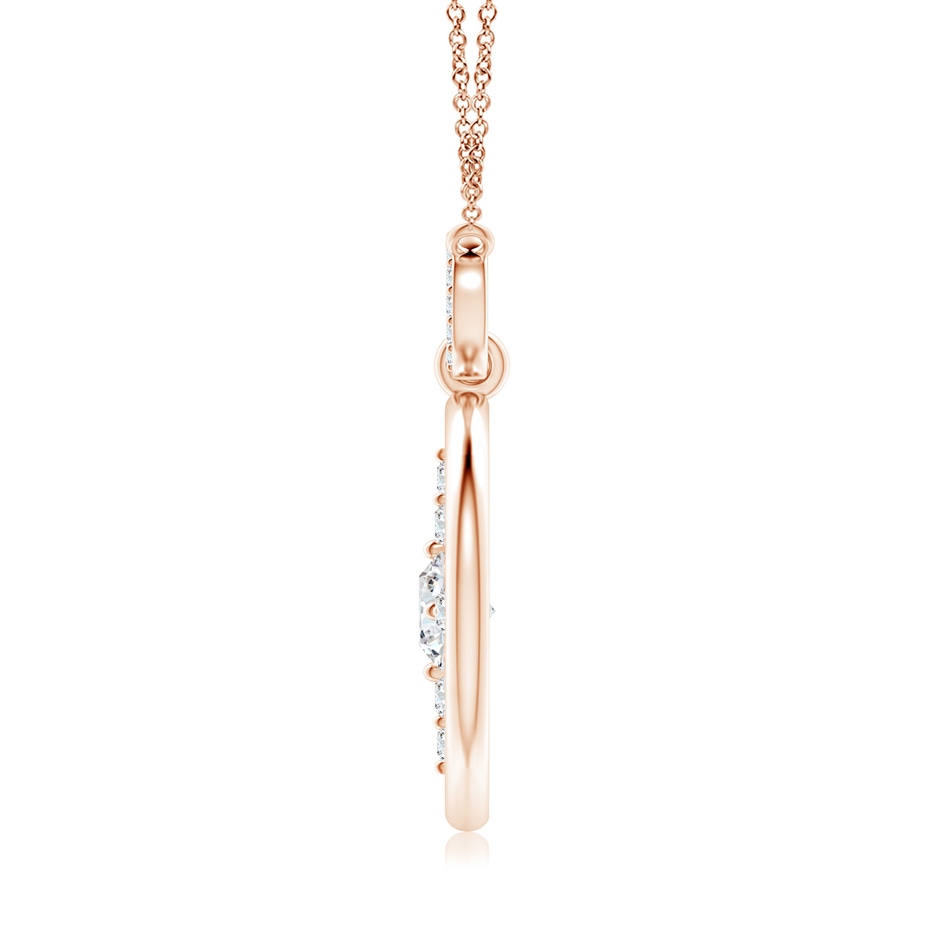 6.4mm FGVS Lab-Grown Diamond Compass Pendant in Rose Gold side 199
